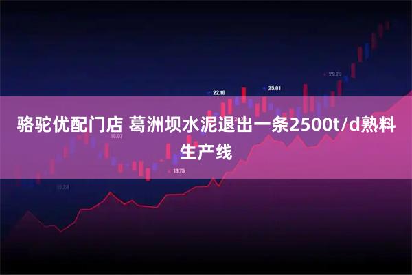 骆驼优配门店 葛洲坝水泥退出一条2500t/d熟料生产线